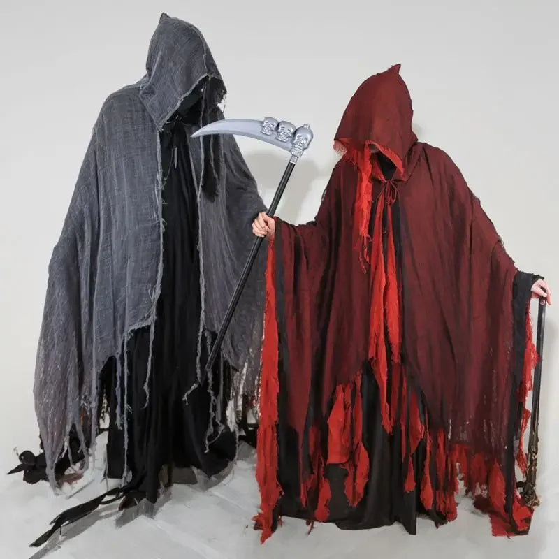 Scary Halloween Hooded Cloak Medieval Renaissance Wizard Cloak Horror