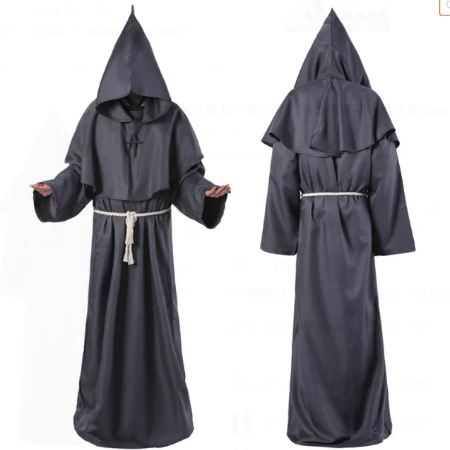 Medieval Monk Robe Monk Costume Halloween Cosplay Priest Wizard