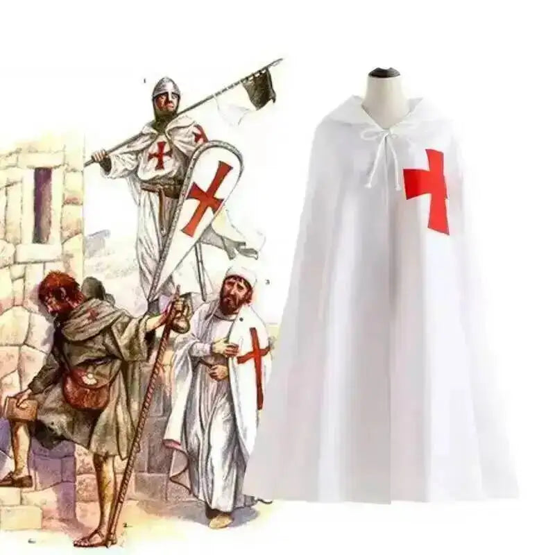 Medieval S-4xl Crusader Mens Knights Templar Tunic Cosplay Costumes
