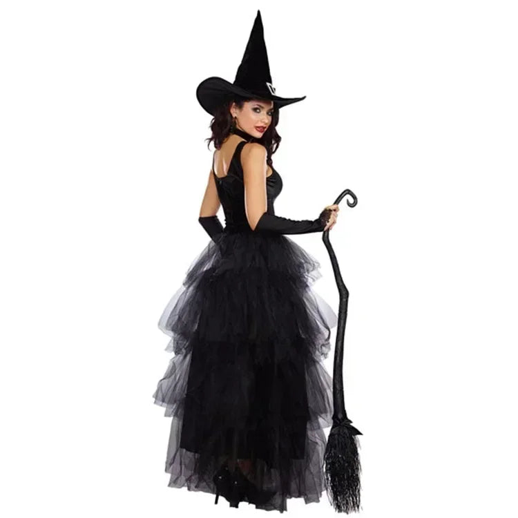 Halloween Witch Costumes For Women Adult Fantasy Black Dress Up Party