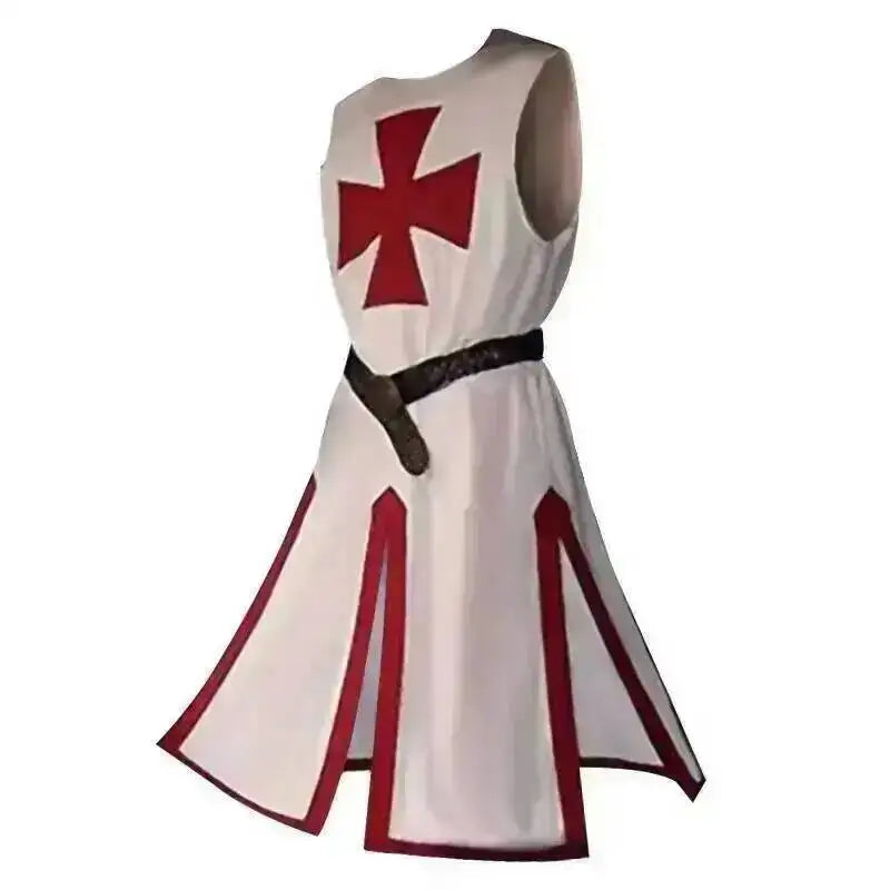 Medieval S-4xl Crusader Mens Knights Templar Tunic Cosplay Costumes