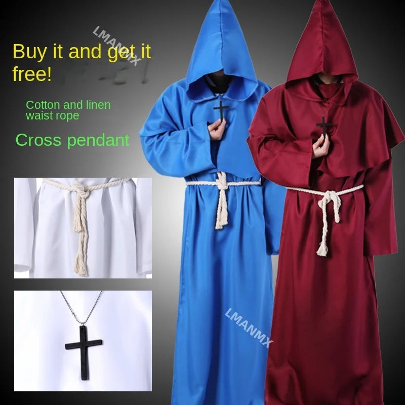 Halloween Men Medieval Monk Robes Monk Costumes Wizard Costumes