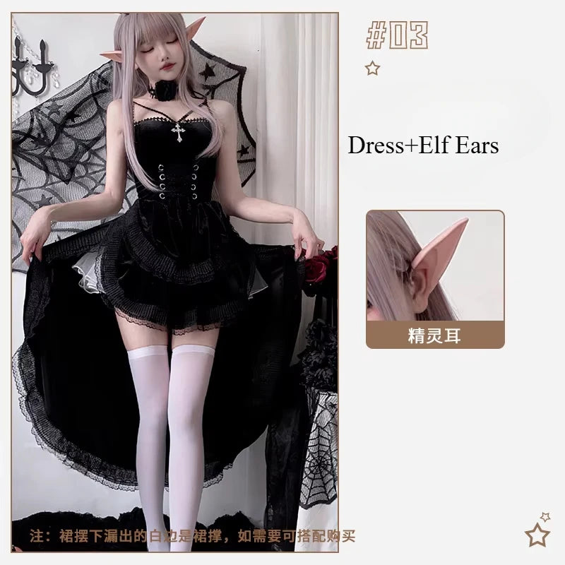 European And American Diablo Gothic Halloween Costume Ladies Dress