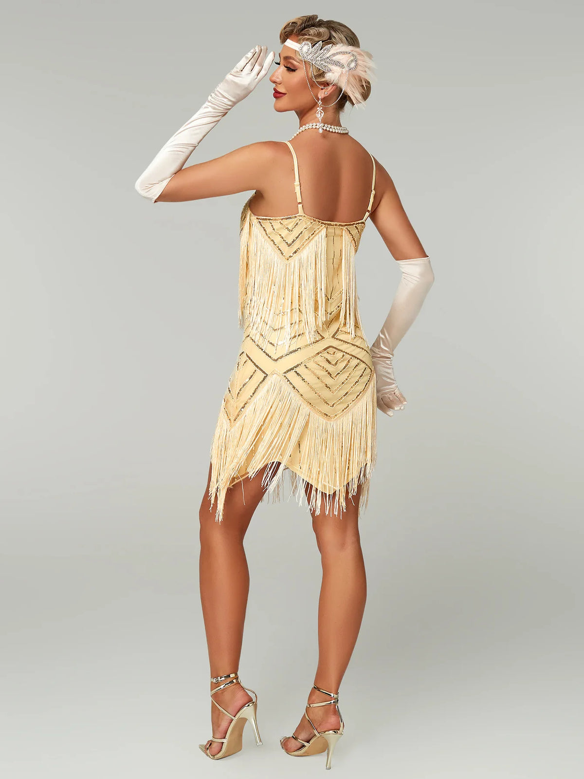 Flapper Roaring Plus Size 20s Great Lady Mini Short Dress Gatsby