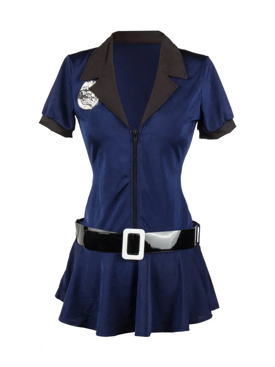 Sexy Female Police Costumes Adult Women Cop Officer Uniform Cosplay