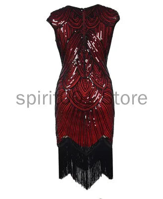 1920s Flapper Dress Great Gatsby Dress O-neck Cap Sleeve Sequin