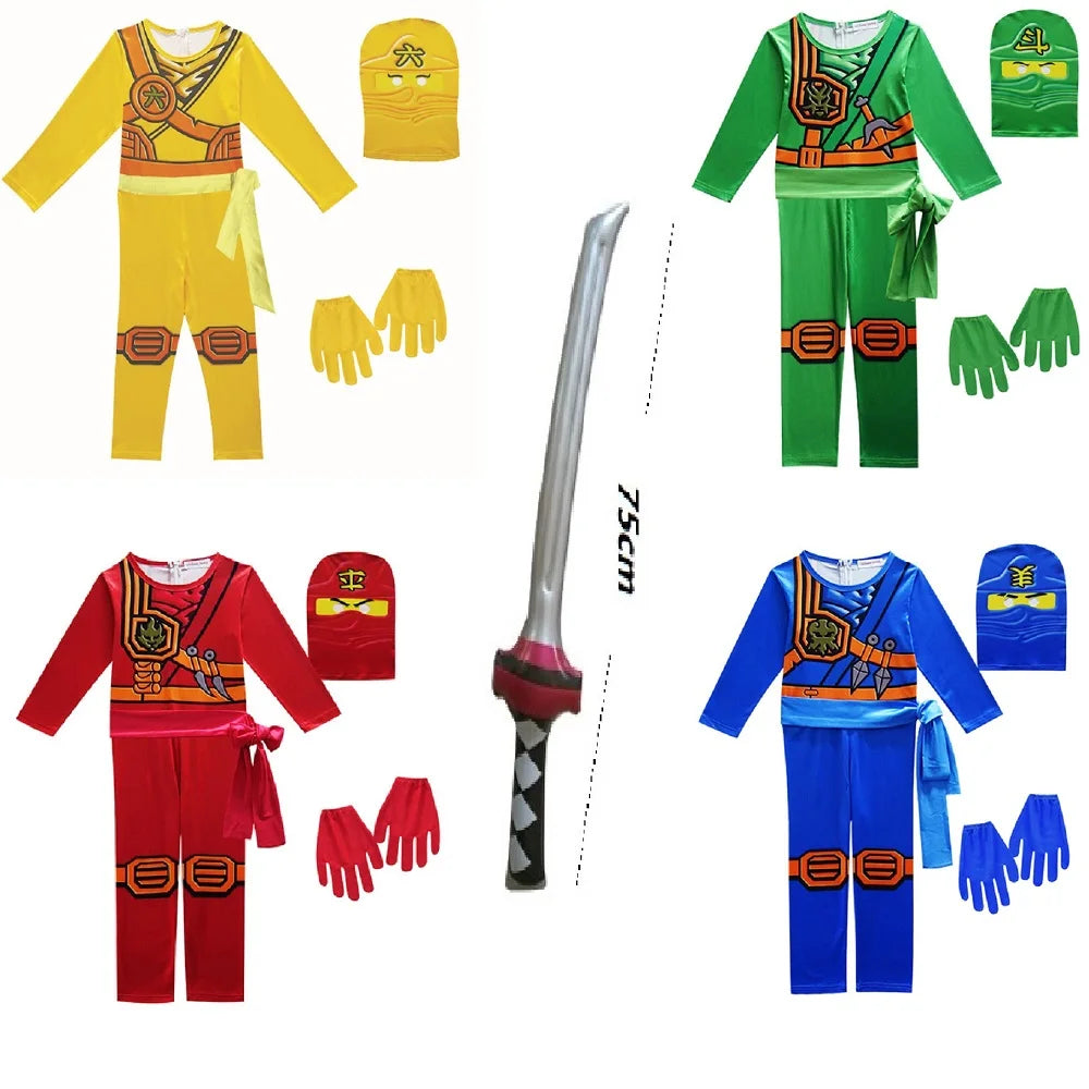 Ninja Cosplay Costume Jumpsuit Set Halloween Christmas Advanced