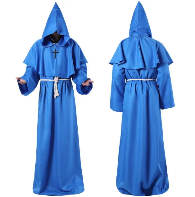 Medieval Monk Robe Monk Costume Halloween Cosplay Priest Wizard