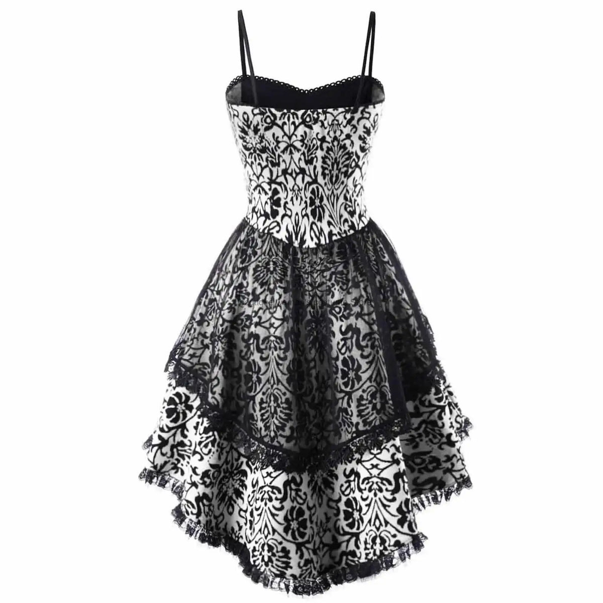 Halloween Cosplay Costume Lace Gothic Vintage Dress Women Irregular