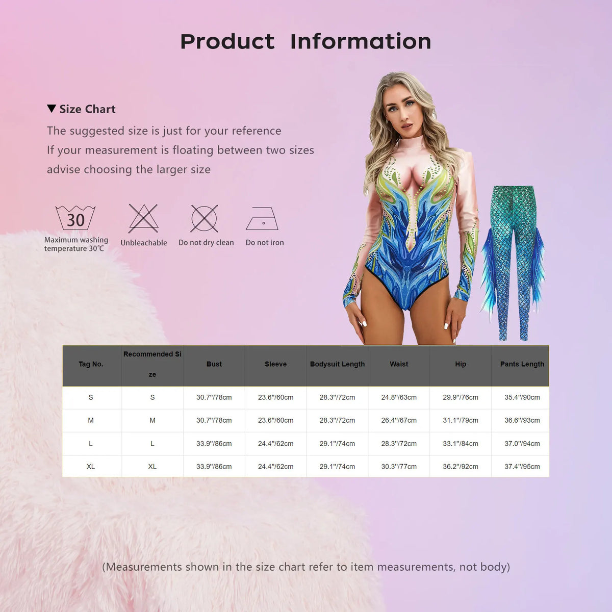 Womens Mermaid Costume Outfits 3d Fish Scale Print Long Sleeve