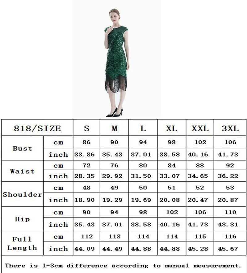 1920s Flapper Dress Great Gatsby Dress O-neck Cap Sleeve Sequin