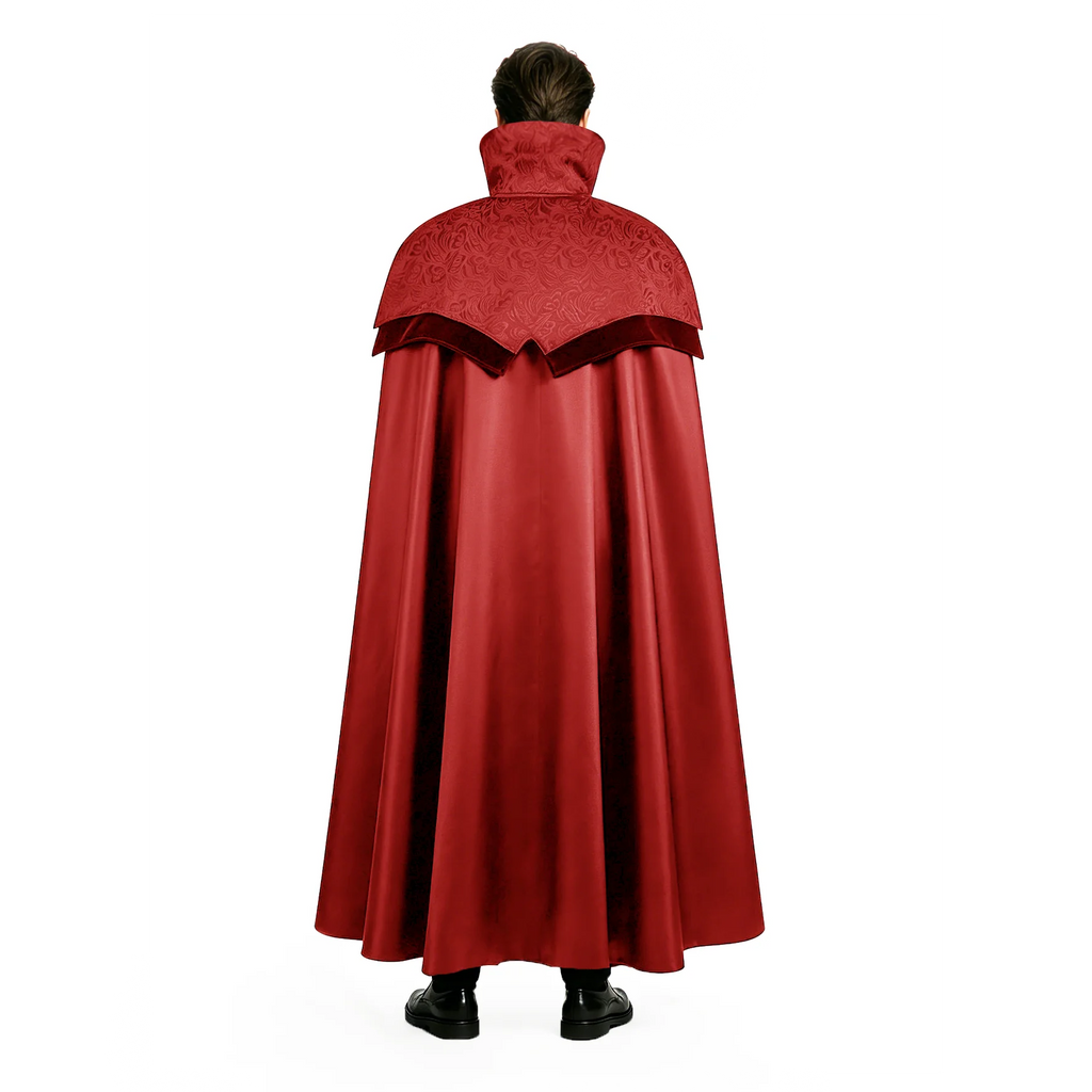Men's Gothic Long Poncho Vampire Costume Halloween Cosplay Clothing