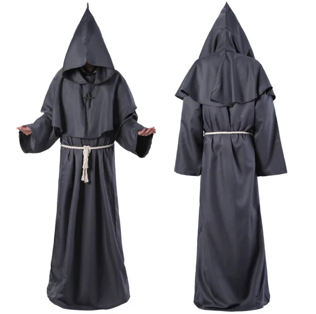 Medieval Monk Robe Monk Costume Halloween Cosplay Priest Wizard