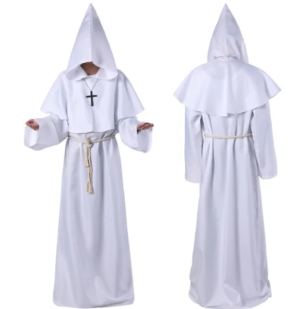 Medieval Monk Robe Monk Costume Halloween Cosplay Priest Wizard