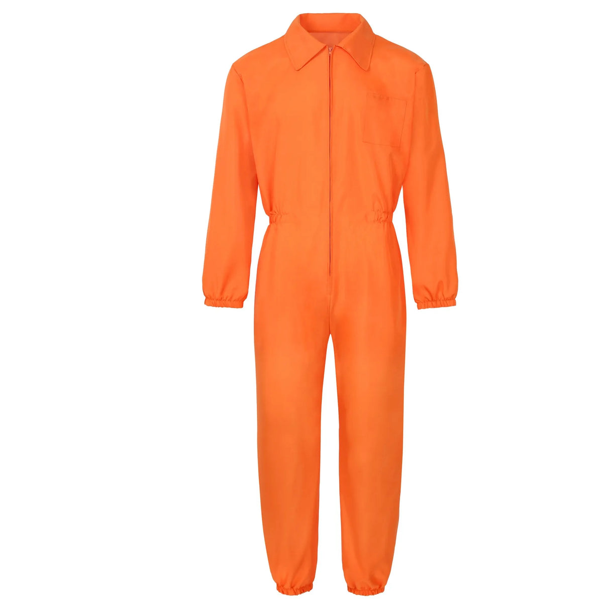Adult Prisoner Jumpsuit Halloween Mens Costume Orange Jailbird