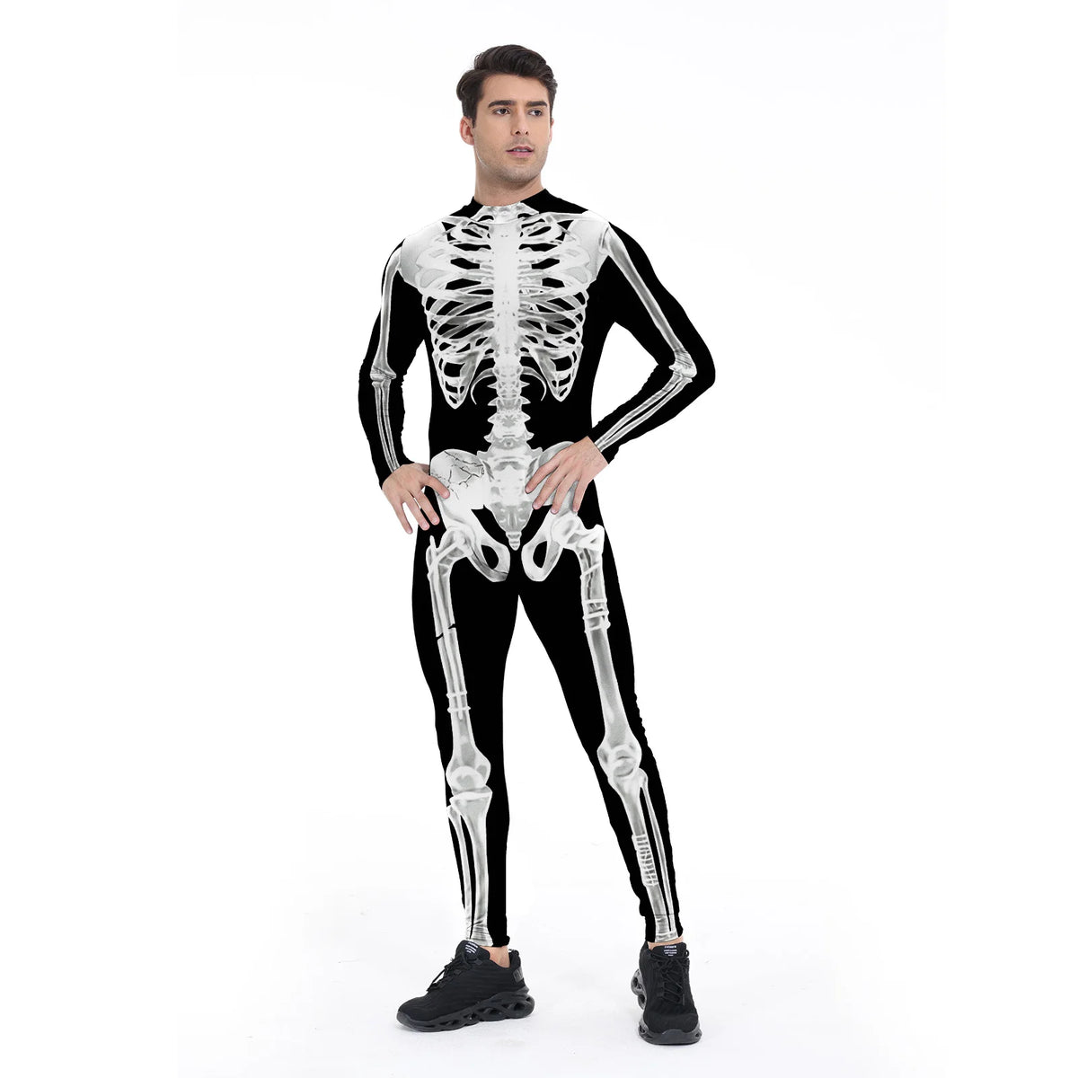 Halloween Party Cosplay Zombie Scary Costume Skeleton Printed