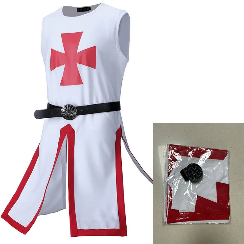 Mens Medieval Crusader Knights Templar Tunic Costumes Renaissance