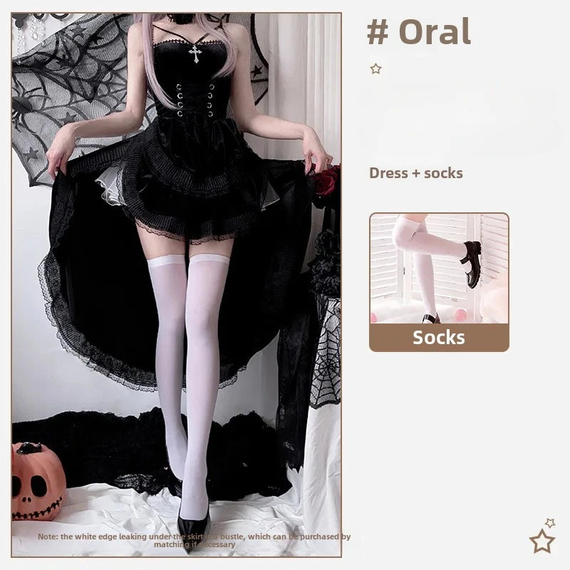 European And American Diablo Gothic Halloween Costume Ladies Dress