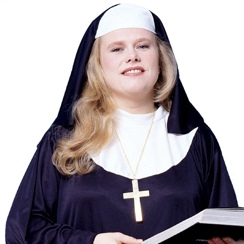 Halloween Costume Women's Nun Costume Traditional Adult Sister Black