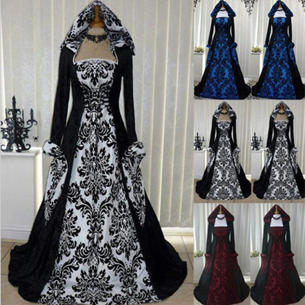 Costume Wicca Witch Medieval Dress Women Adult Plus Size Scary