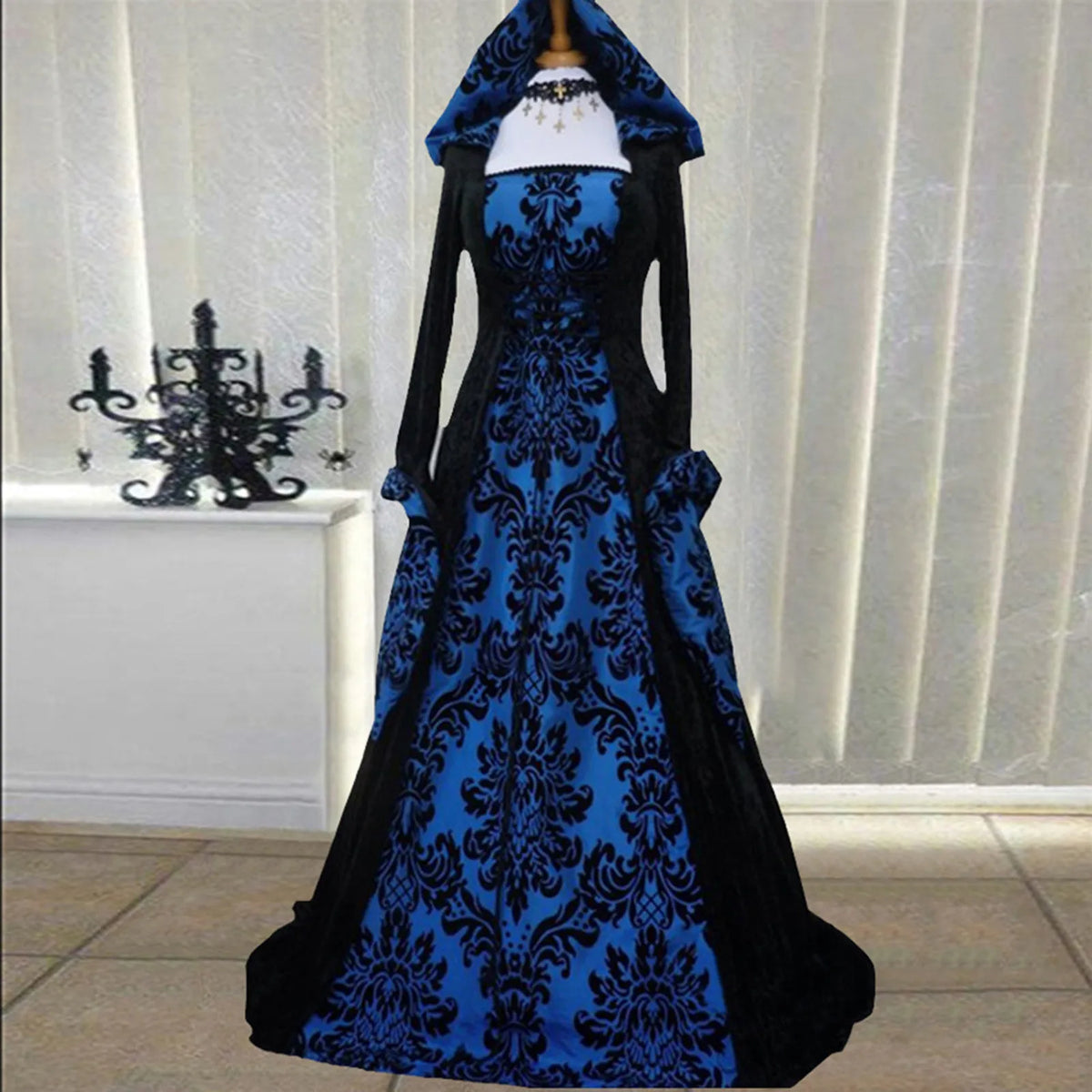 Costume Wicca Witch Medieval Dress Women Adult Plus Size Scary
