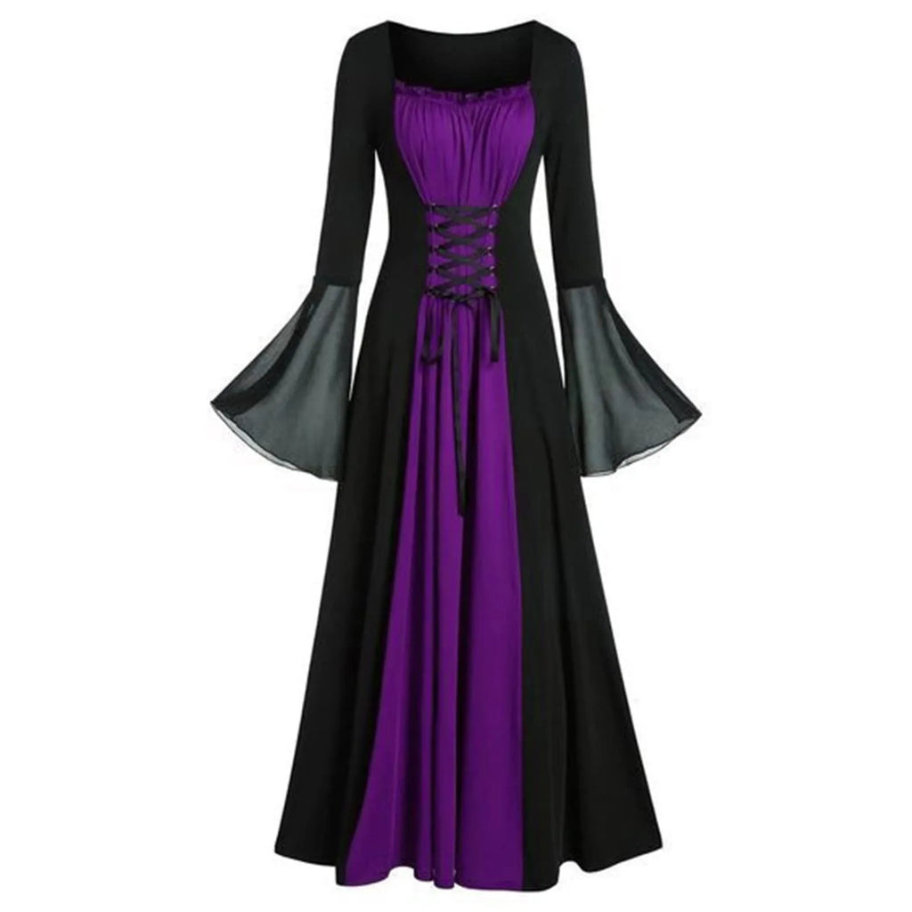 Halloween Medieval Renaissance Vampire Dress For Women Vintage
