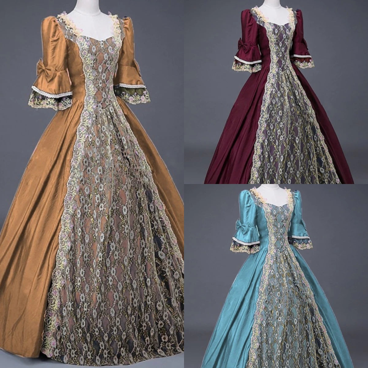 Medieval Ball Dress For Women Renaissance Victorian Champagne