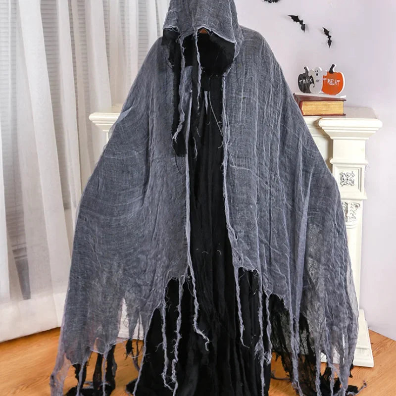 Scary Halloween Hooded Cloak Medieval Renaissance Wizard Cloak Horror
