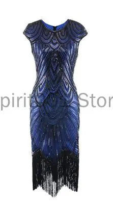 1920s Flapper Dress Great Gatsby Dress O-neck Cap Sleeve Sequin