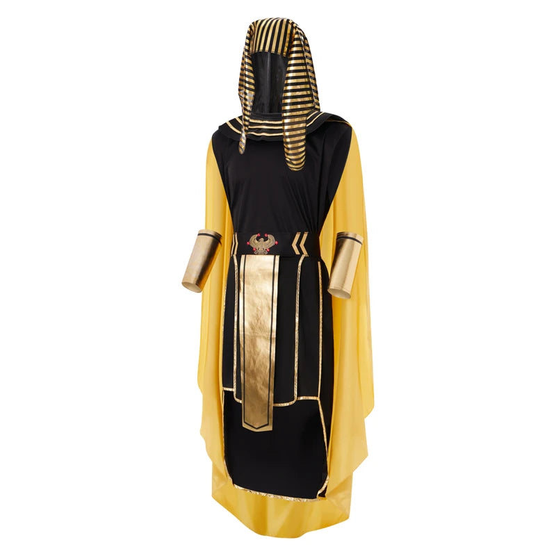 Mens Egyptian Pharaoh Costume Set 7 Pcs King Of Egypt King Tut