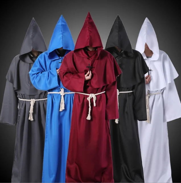 Medieval Monk Robe Monk Costume Halloween Cosplay Priest Wizard