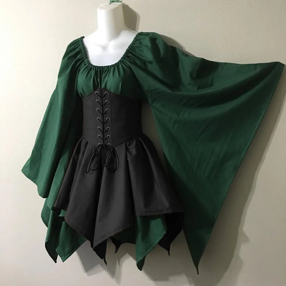 Women Elf Costume Renaissance Traditional Irish Dress Medieval Fairy